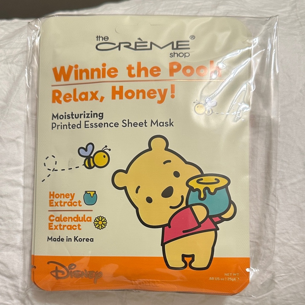 The Crème Shop Winnie the Pooh Moisturizing Sheet Mask - Yellow & Orange